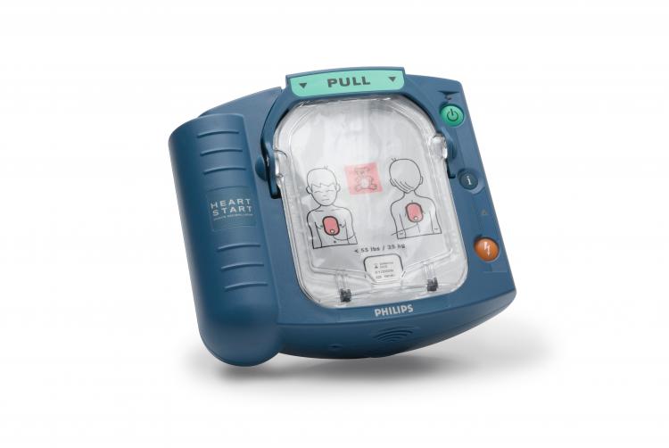 Desfibrilador semiautomático Philips HS1 Heartstart color azul