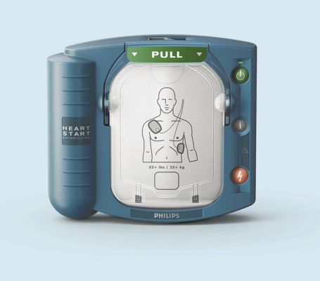 Desfibrilador semiautomático Philips HS1 Heartstart color azul